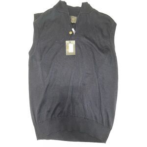 F/X Fusion Men's L Navy Sweater‎ Vest NEW A42